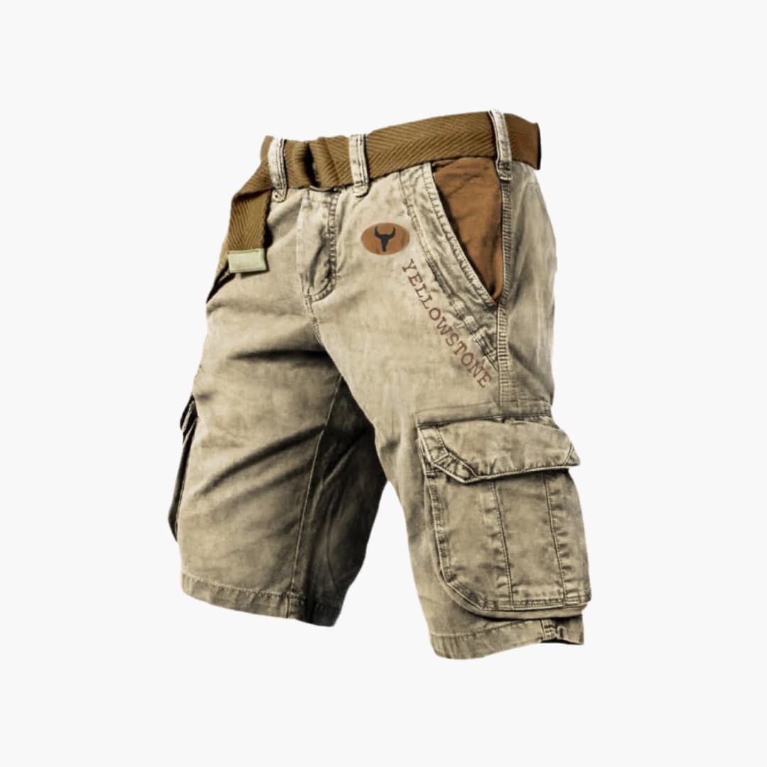 Anton – Herren Cargo-Shorts 6 Taschen Lässig Robust