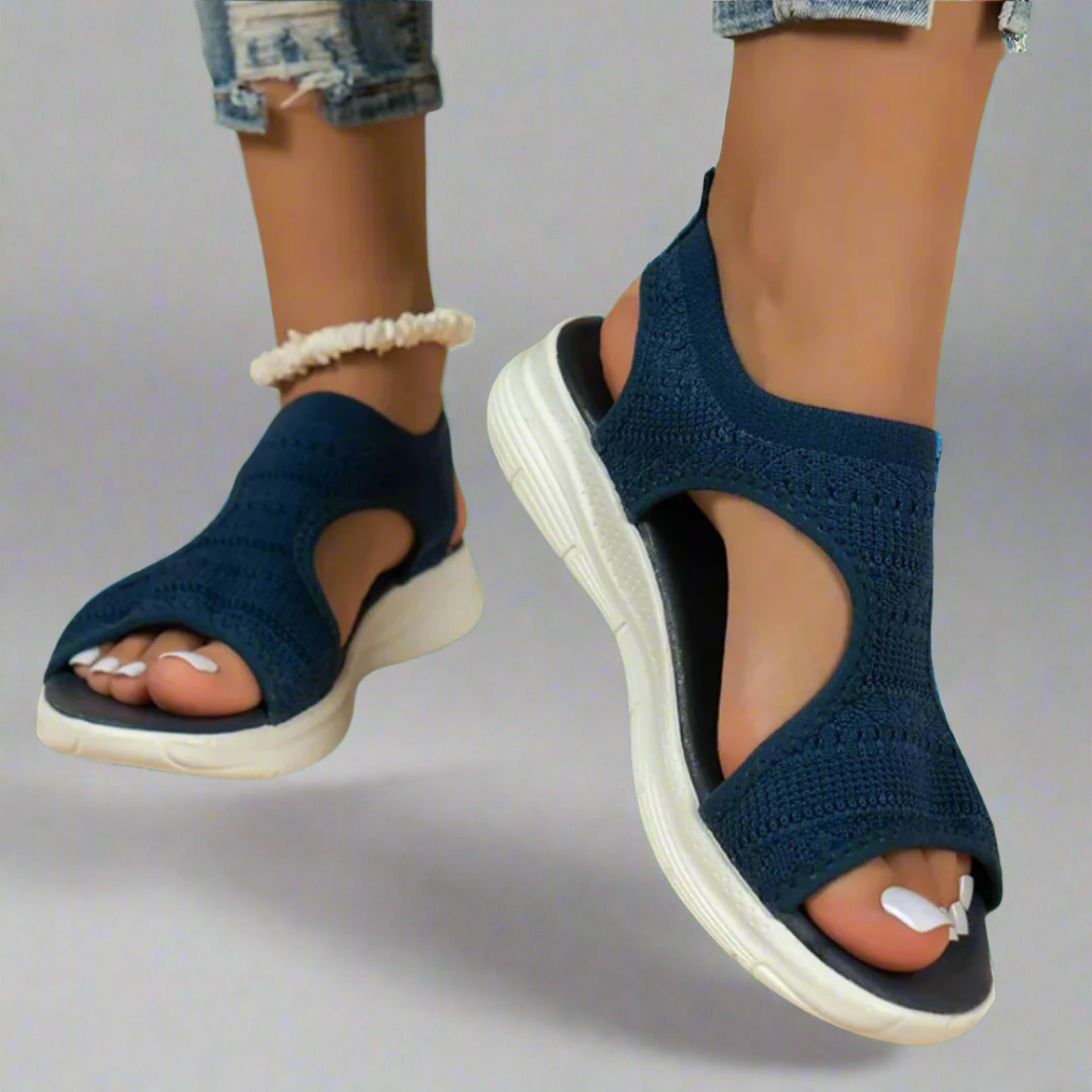 Amelie | Handgefertigte Sandale aus ökologischem Leder mit hohen Premium-Absätzen