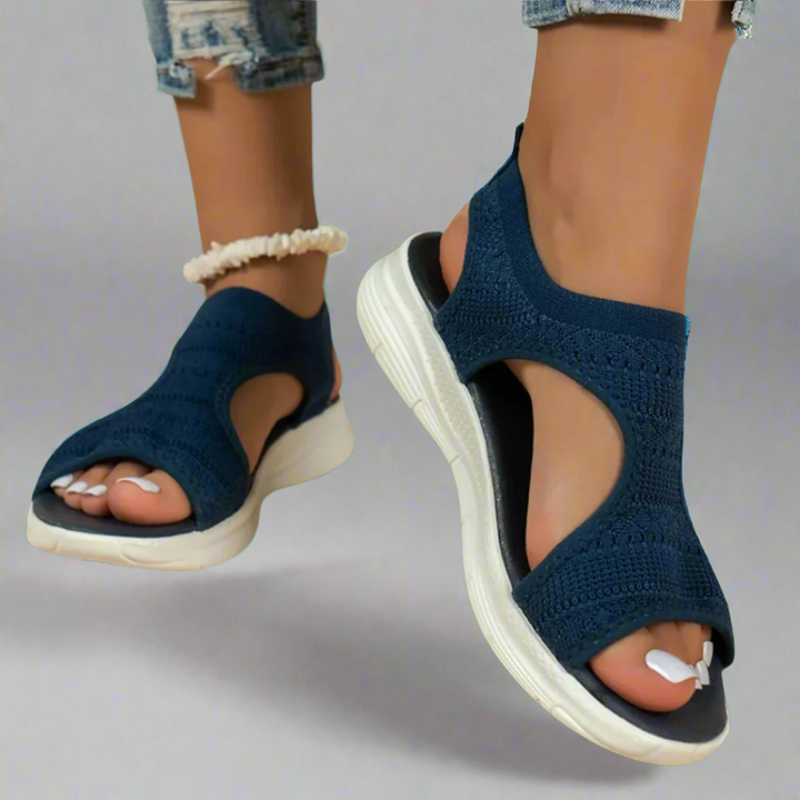 Amelie | Handgefertigte Sandale aus ökologischem Leder mit hohen Premium-Absätzen