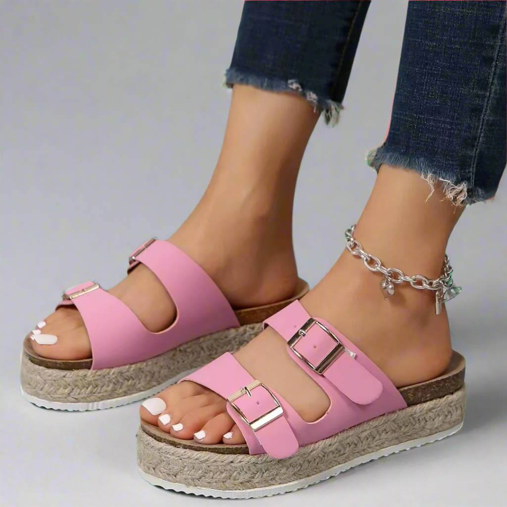 Elfriede | Sandale aus hochwertigem, glänzendem Leder