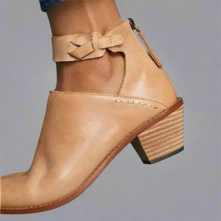 Renata – Bequeme und elegante Mid-Toe Blockabsatzschuhe