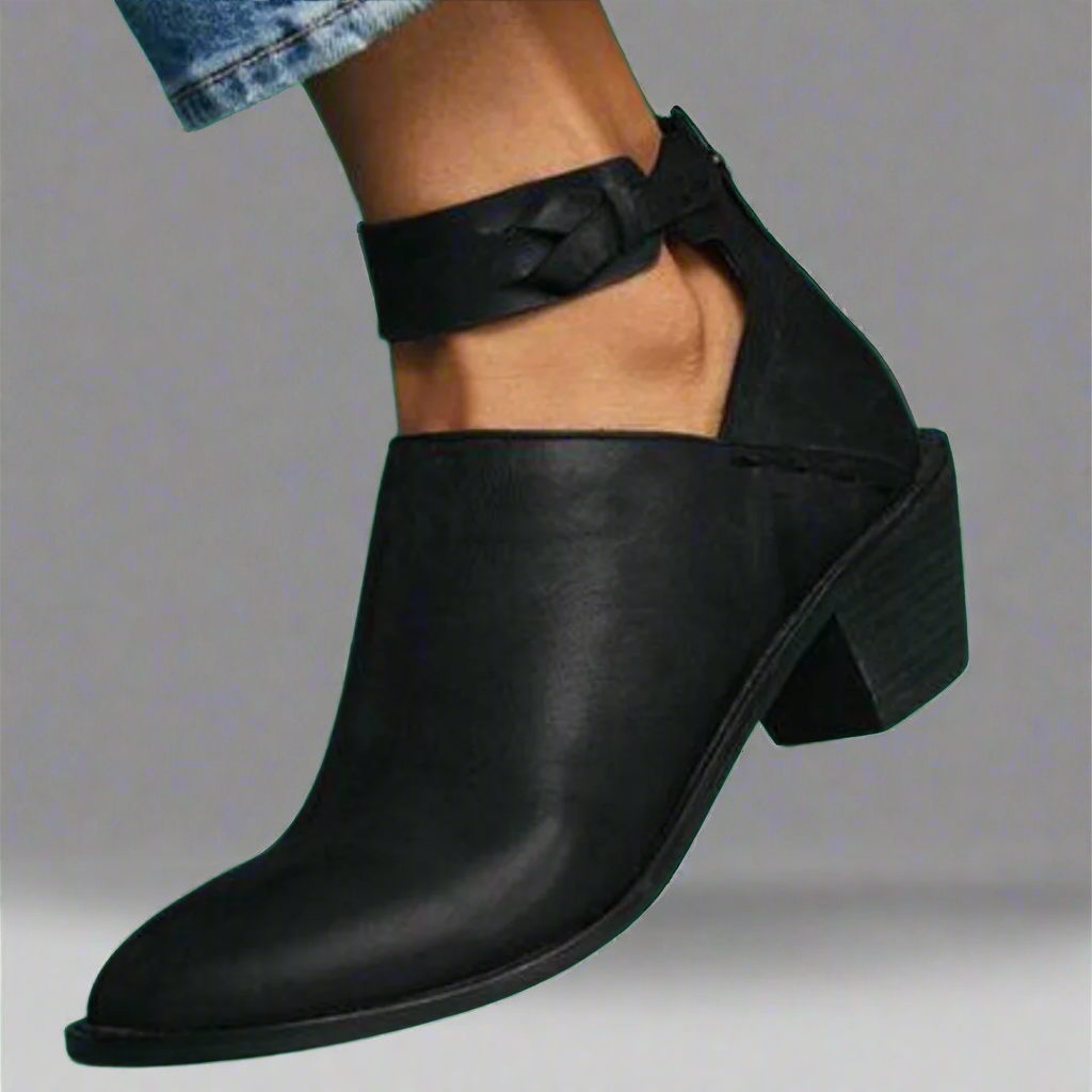 Renata – Bequeme und elegante Mid-Toe Blockabsatzschuhe