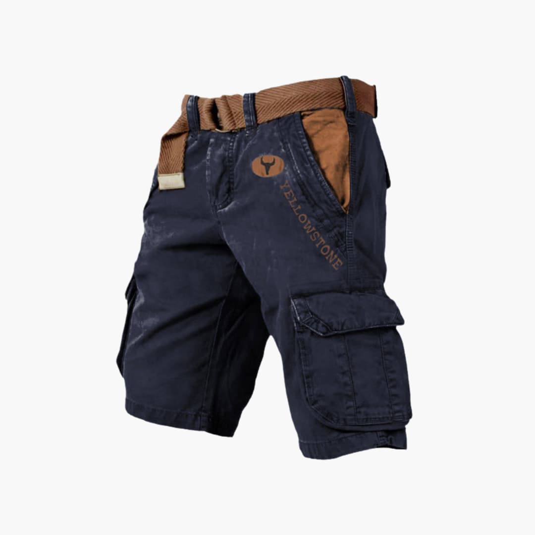 Anton – Herren Cargo-Shorts 6 Taschen Lässig Robust