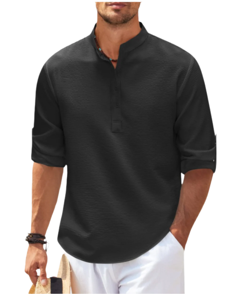 Lukas – Langärmeliges Poloshirt Herren Tailliert Elegant