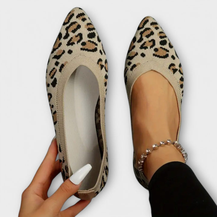Ana – Damenschuhe mit spitzem Zehen und Leopardenmuster