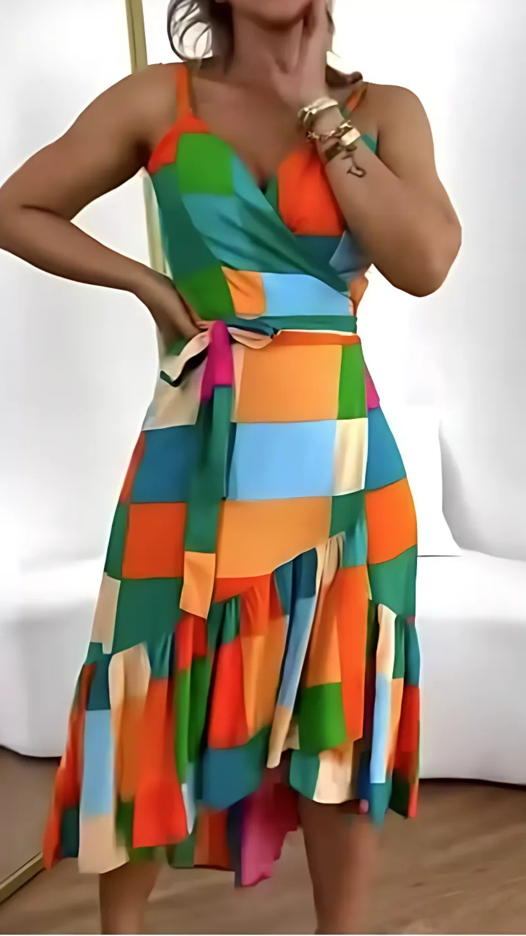 Britte | Luftiges Tunika-Kleid mit Resort-Print