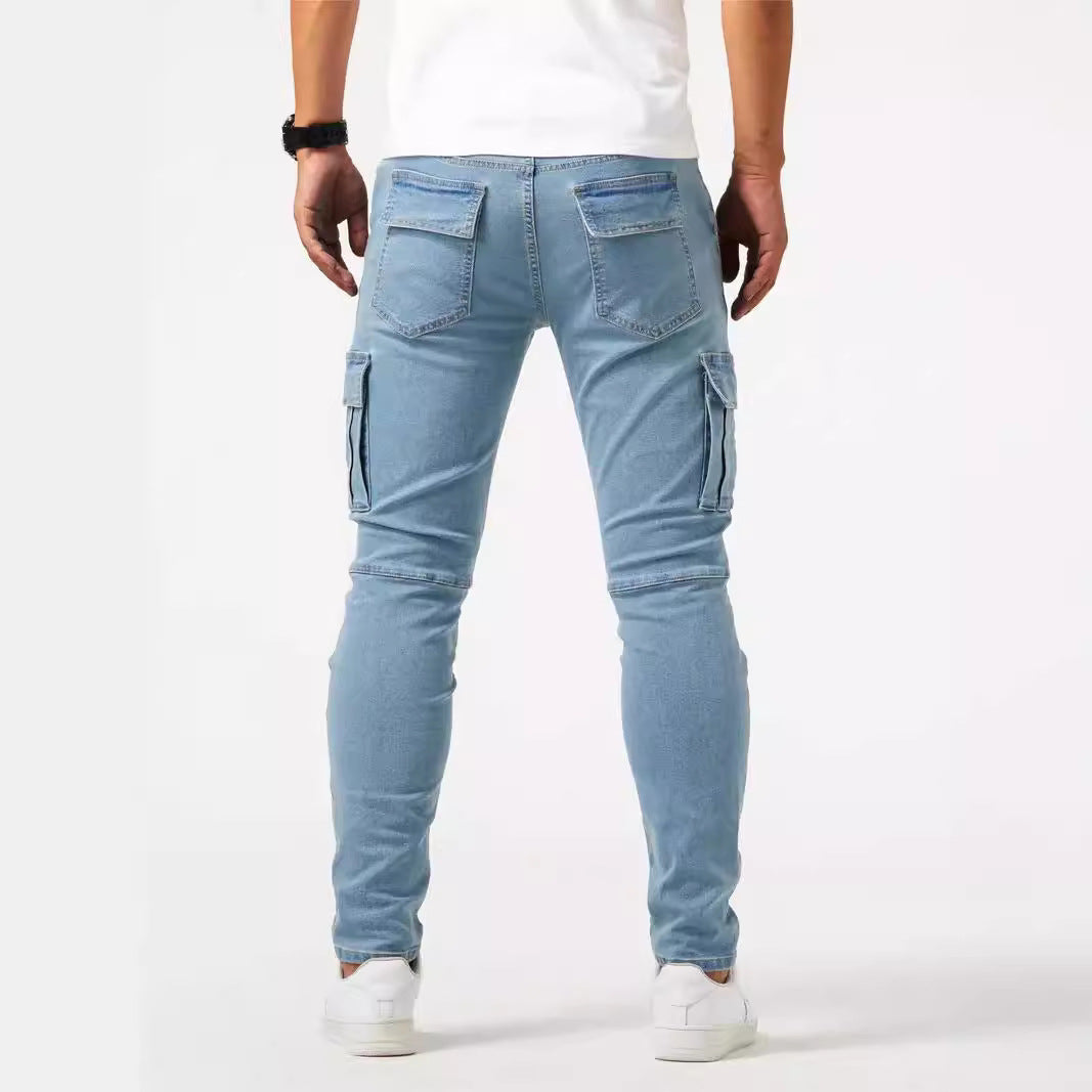 Cargo-Hose aus Stretch-Denim
