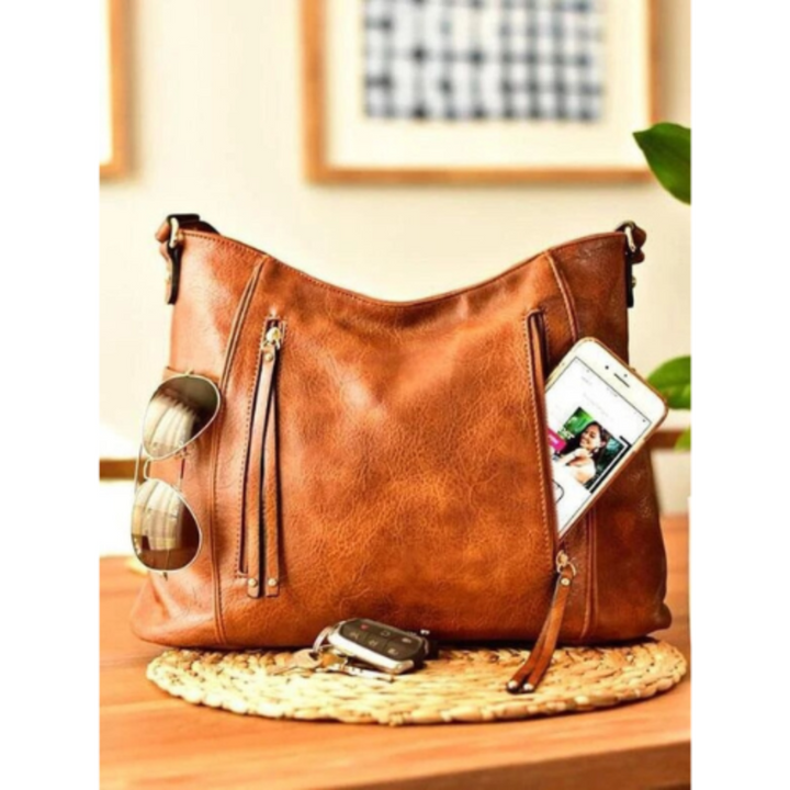 Tessa | Vintage Schultertasche Im Klassischen, Zeitlosen Design