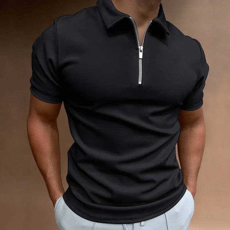 THARAH | Half Zip Polo Shirt
