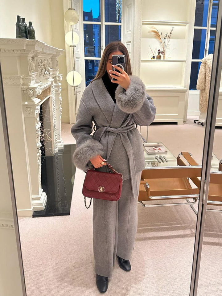 Grace – Eleganter Damenmantel aus Synthetischem Pelz