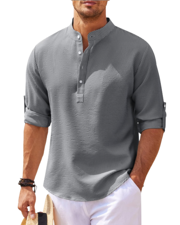 Lukas – Langärmeliges Poloshirt Herren Tailliert Elegant