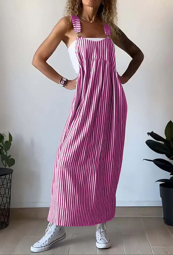 Mariele – Gestreiftes Maxikleid Damen Leicht & Elegant