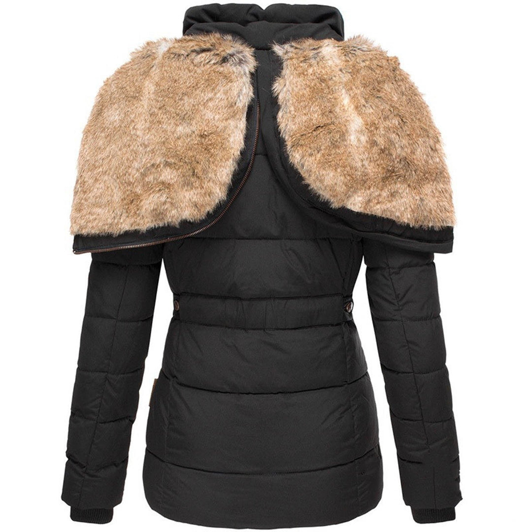 Hanne – Eleganter Damenmantel mit Pelzfutter Warm Winterjacke