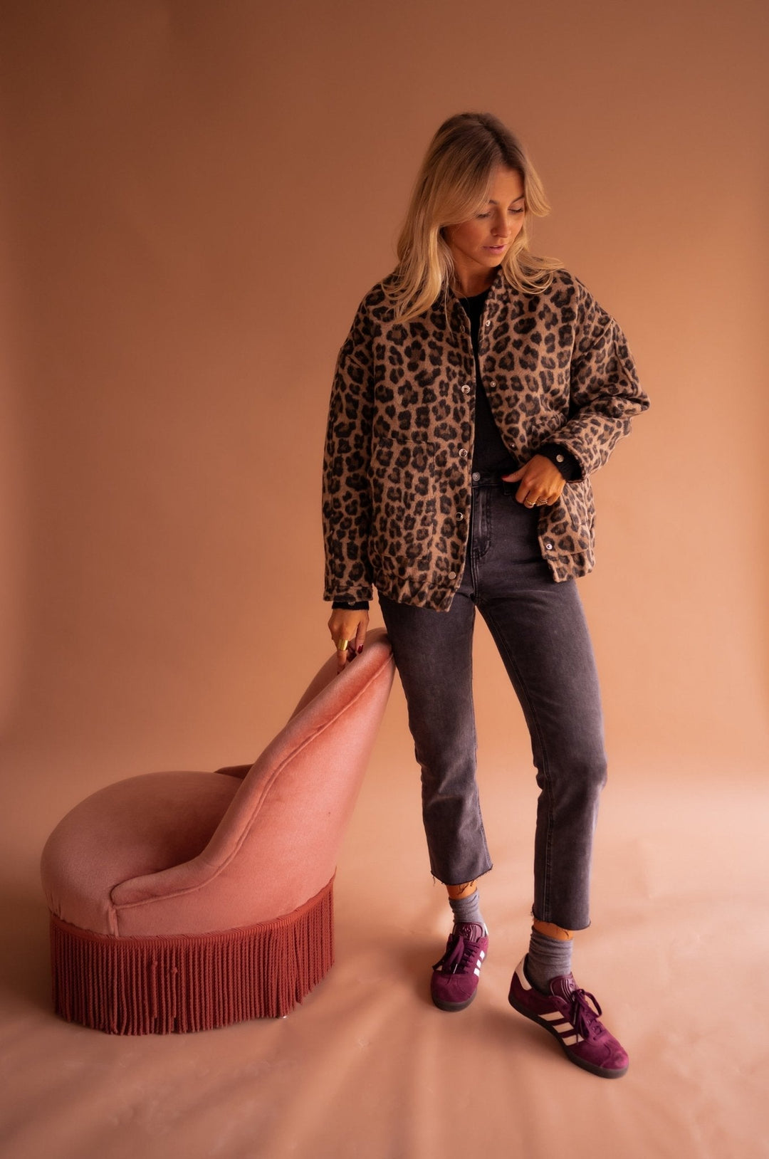 Charlene – Elegante Damenjacke mit Leopardenmuster