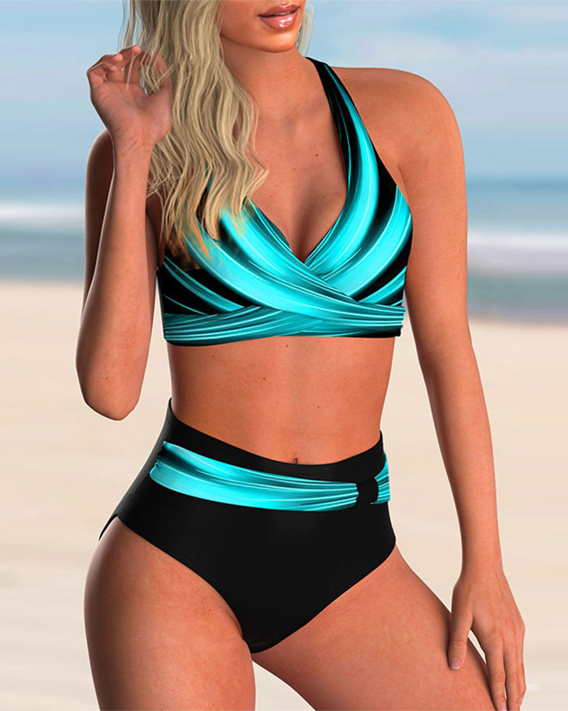 Nikie | Bikini-Set mit Kreuzdetail und Print | Letzter Tag 80 % Rabatt!