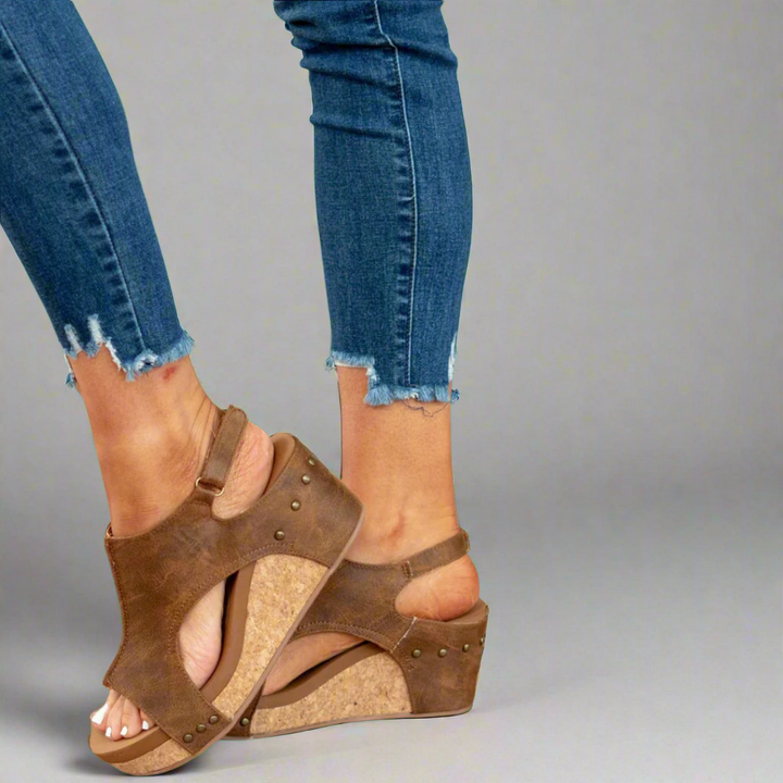 Vreni – Handgefertigte Orthopädische Sandalen Damen Leder Komfort