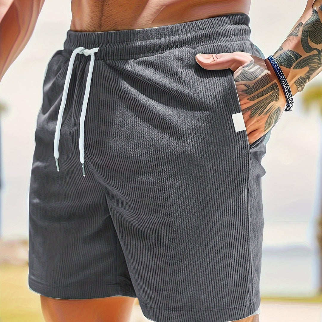 Rennaton – Herren Cord Shorts Leicht Bequem Sommer