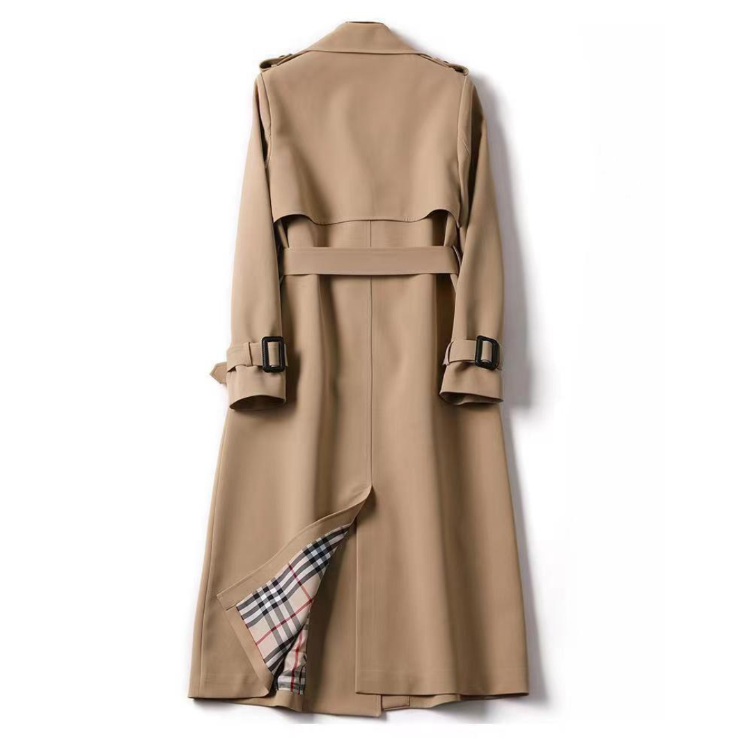 Jualita – Damen Trenchcoat Elegant Klassisch mit Taillengürtel
