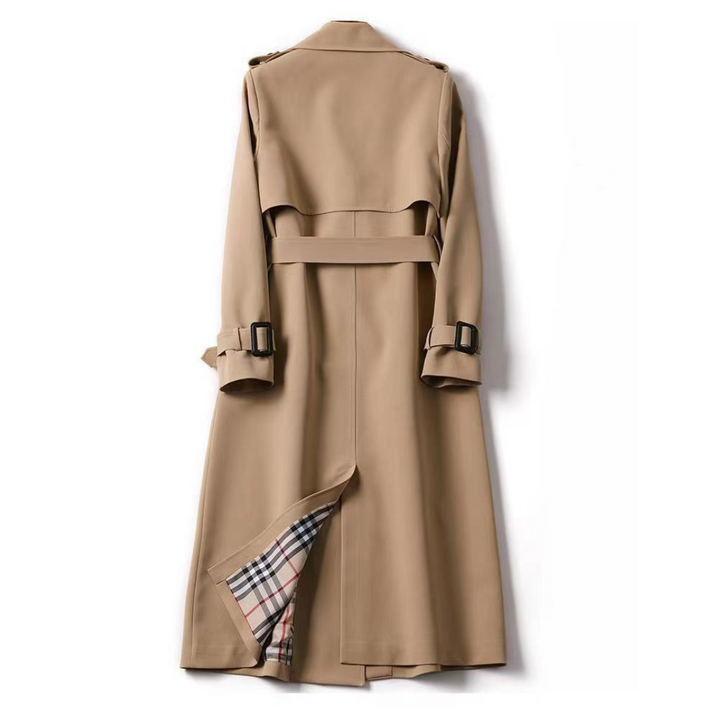 Jualita – Damen Trenchcoat Elegant Klassisch mit Taillengürtel