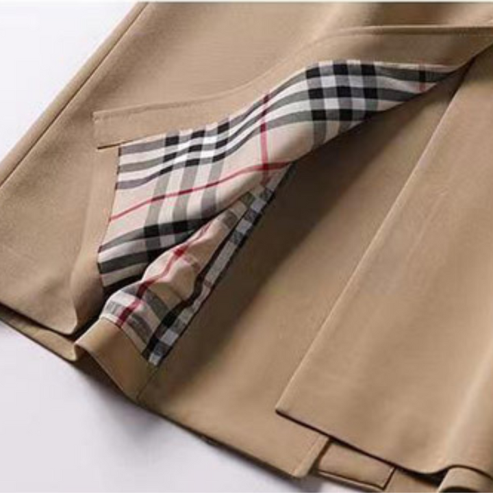 Jualita – Damen Trenchcoat Elegant Klassisch mit Taillengürtel