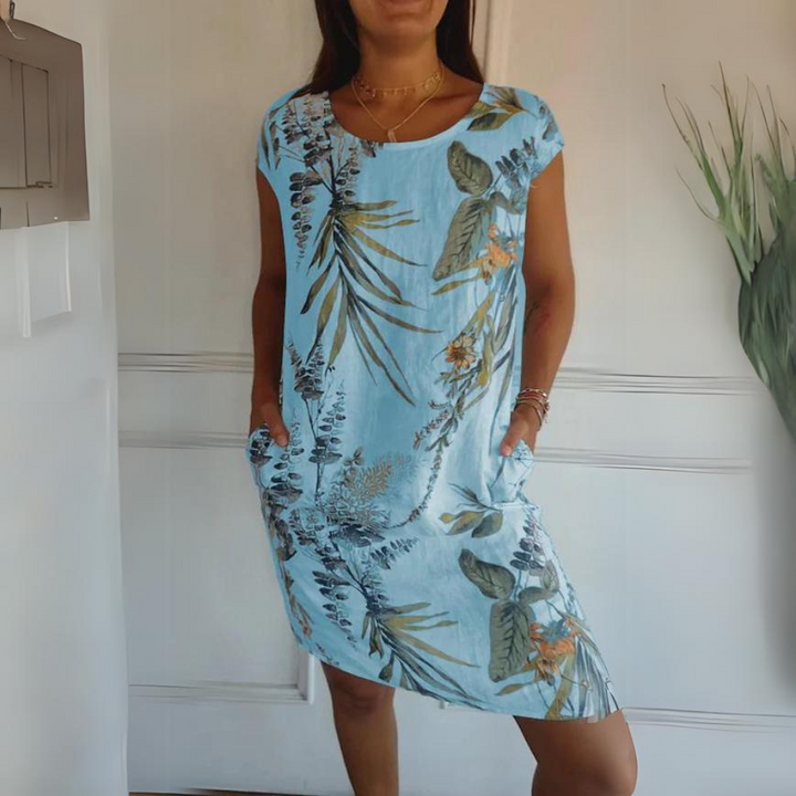 Marije | Bequemes Kleid mit Rundhalsausschnitt