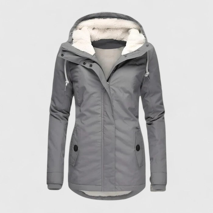 Seravia – Wasserdichte Damen Winterjacke mit Kapuze und Warmfutter