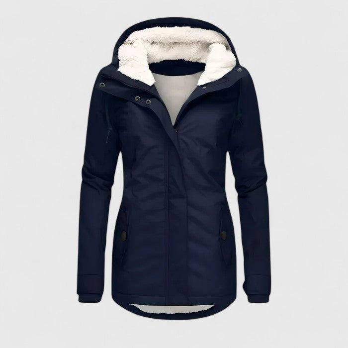 Seravia – Wasserdichte Damen Winterjacke mit Kapuze und Warmfutter