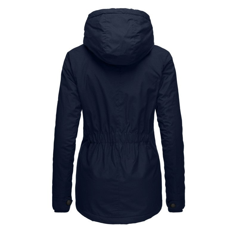 Lara – Damen Parka Tailliert Wasserdicht mit Sherpa-Fütterung