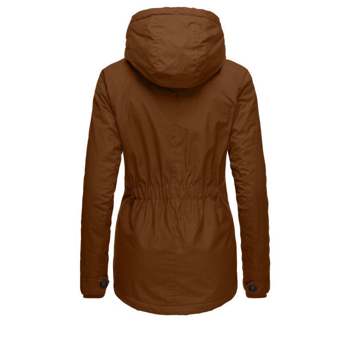 Lara – Damen Parka Tailliert Wasserdicht mit Sherpa-Fütterung