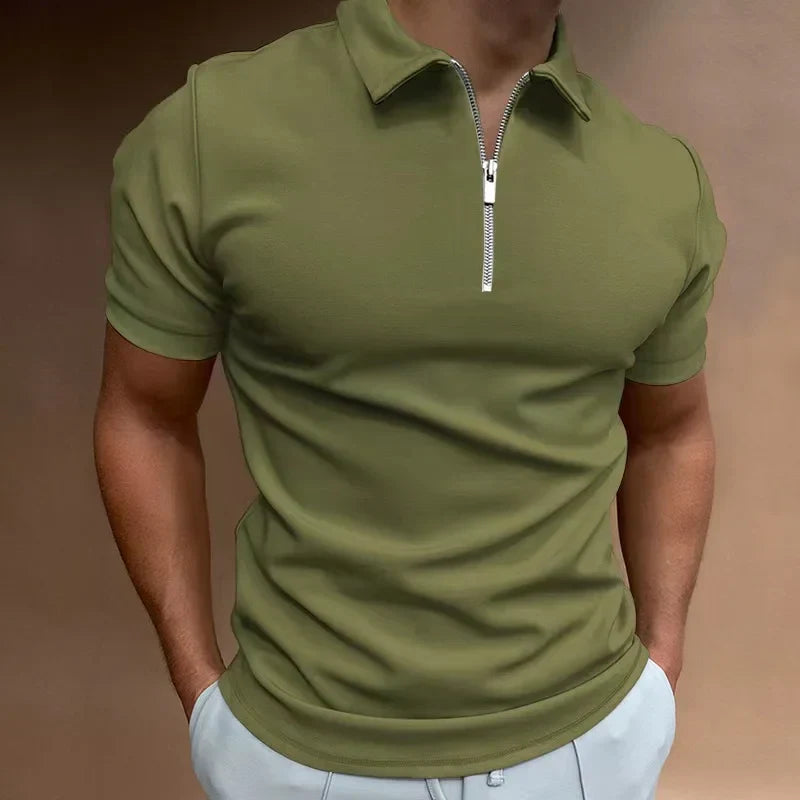 THARAH | Half Zip Polo Shirt