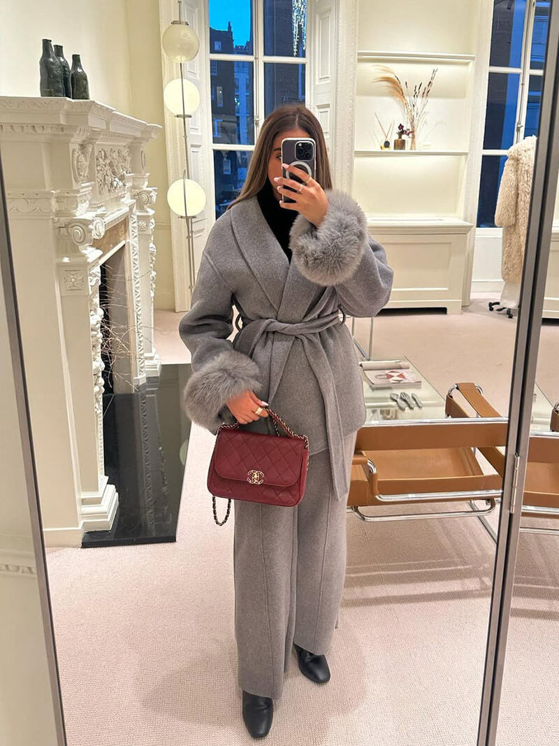 Grace – Eleganter Damenmantel aus Synthetischem Pelz