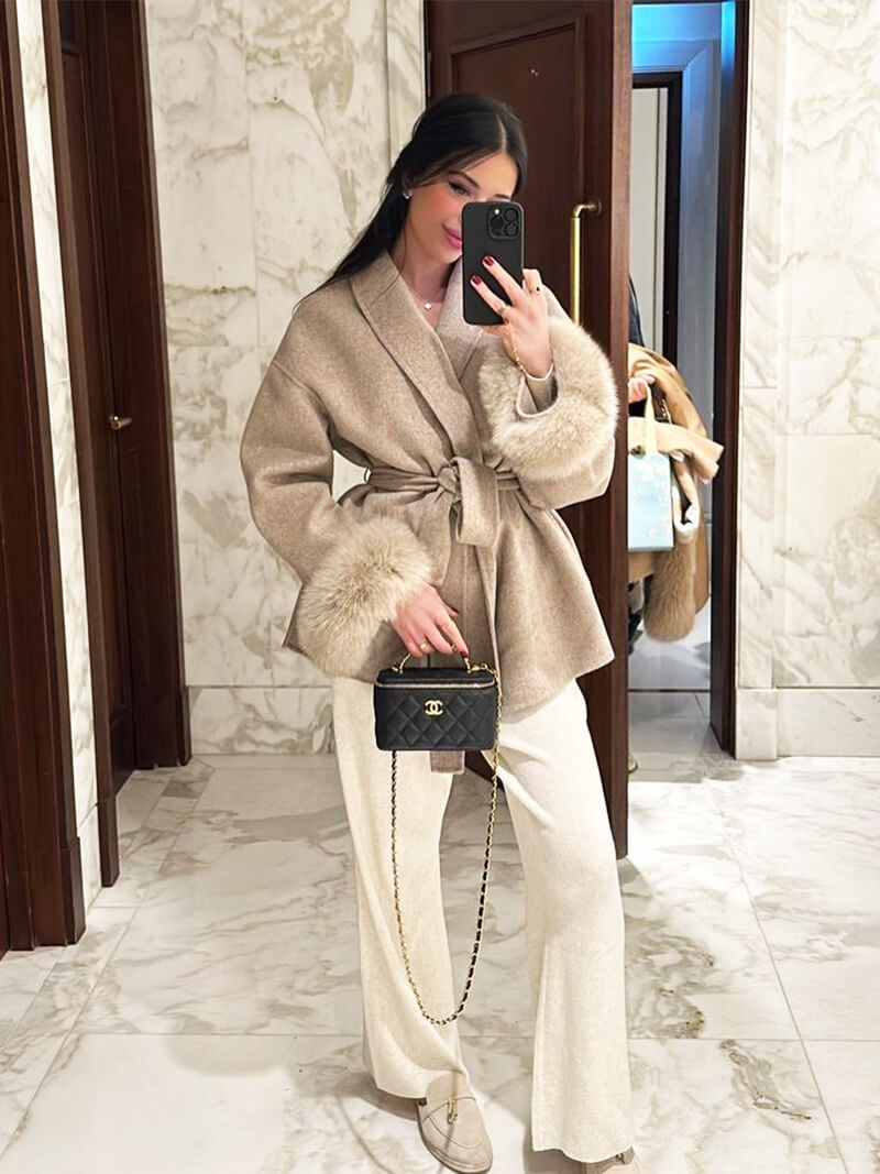 Grace – Eleganter Damenmantel aus Synthetischem Pelz