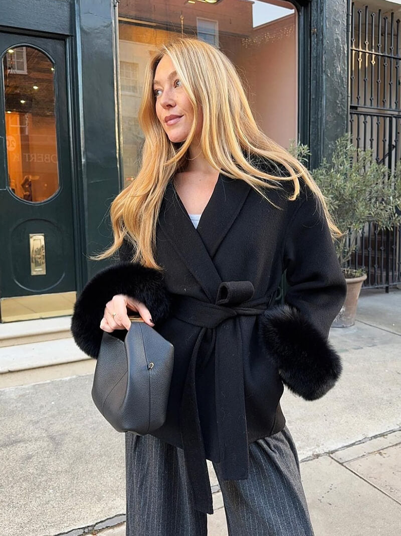 Grace – Eleganter Damenmantel aus Synthetischem Pelz