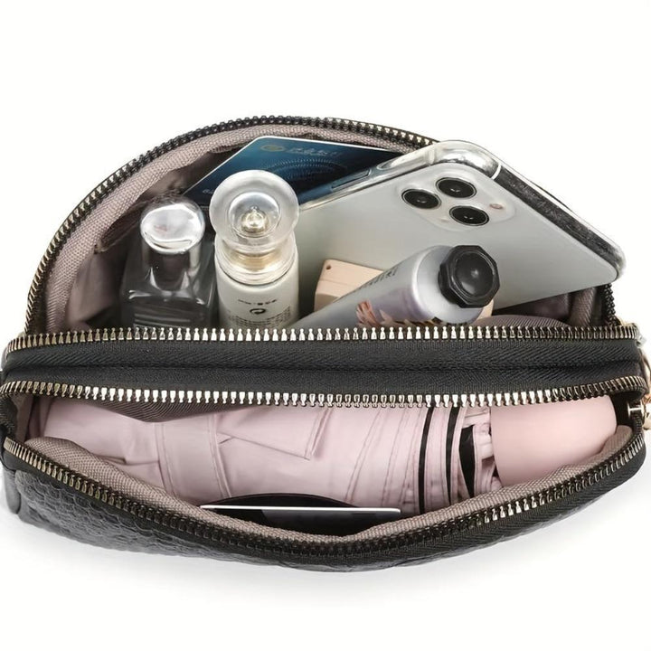 Cora | Schöne Mini-Umhängetasche aus Kunstleder mit Krokodilmuster