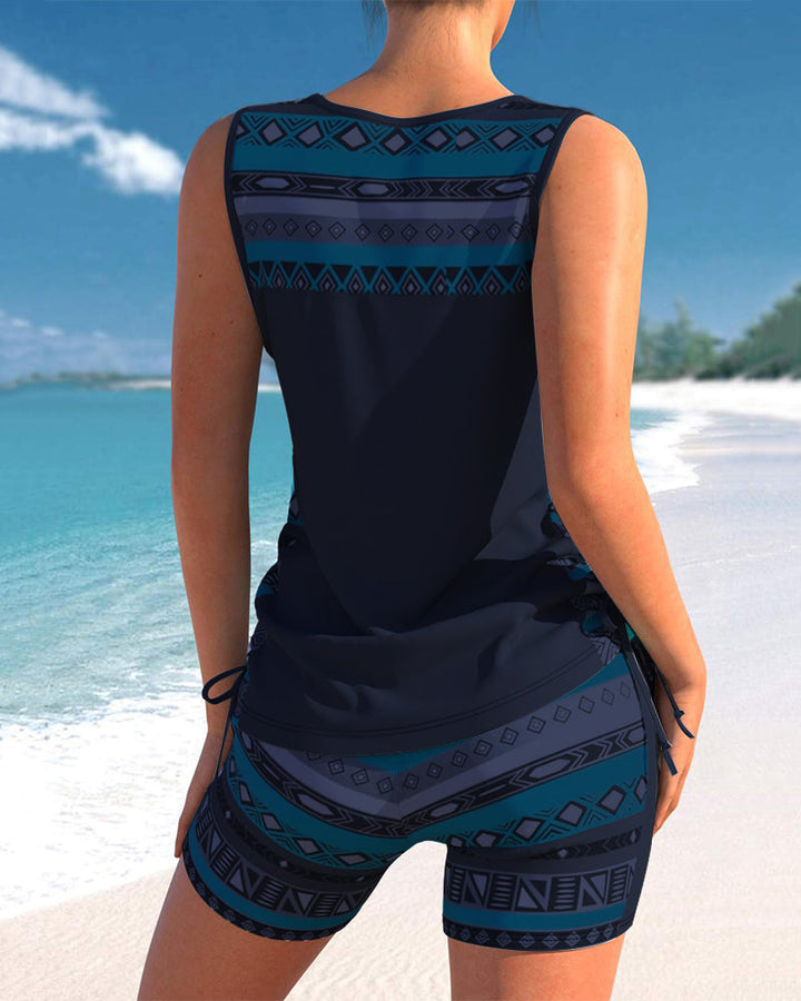 Sophie – Tankini Damen Geometrisches Muster V-Ausschnitt