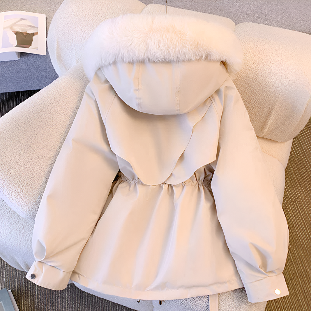 Olivia – Eleganter Damen-Wintermantel mit Kapuze und Fleece-Futter