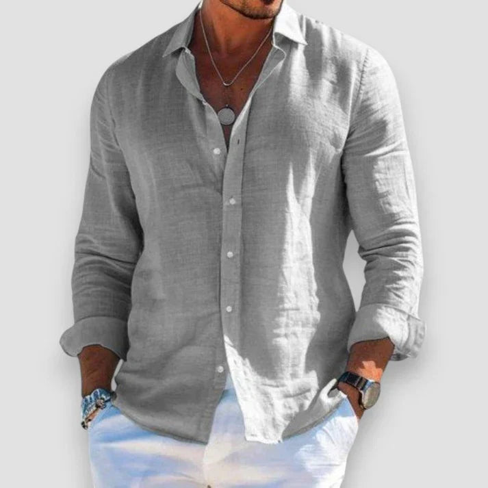 Herren Freizeithemd aus Leinen mit Relaxed Fit