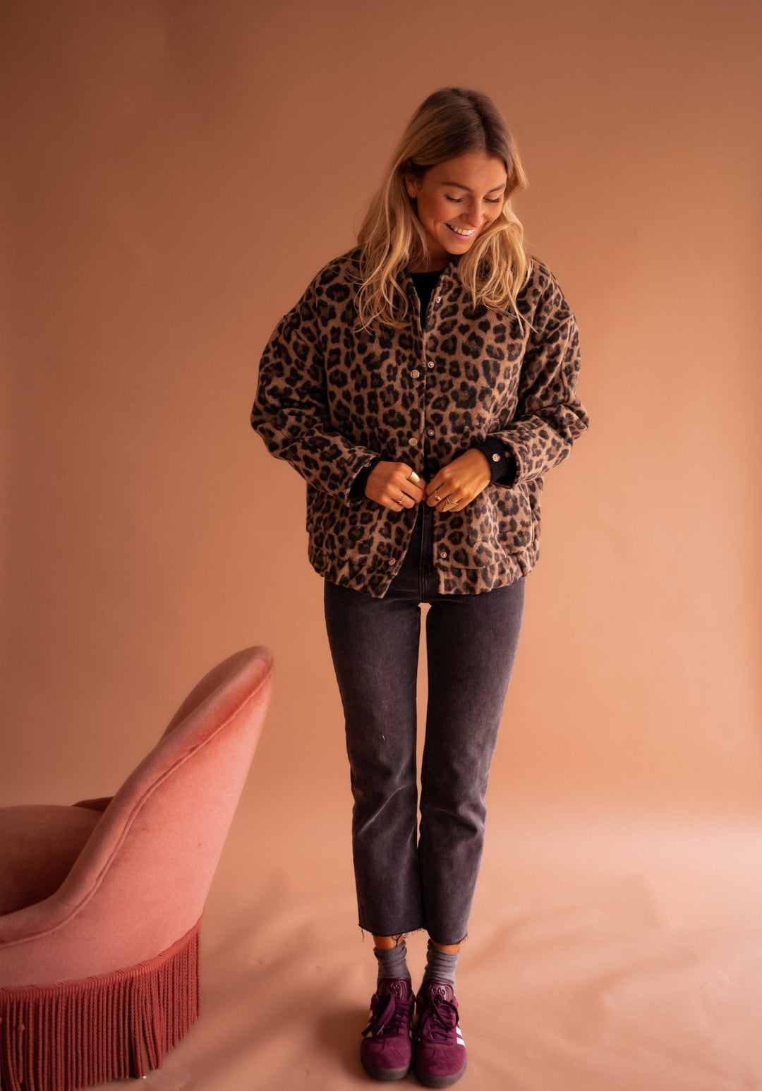Charlene – Elegante Damenjacke mit Leopardenmuster