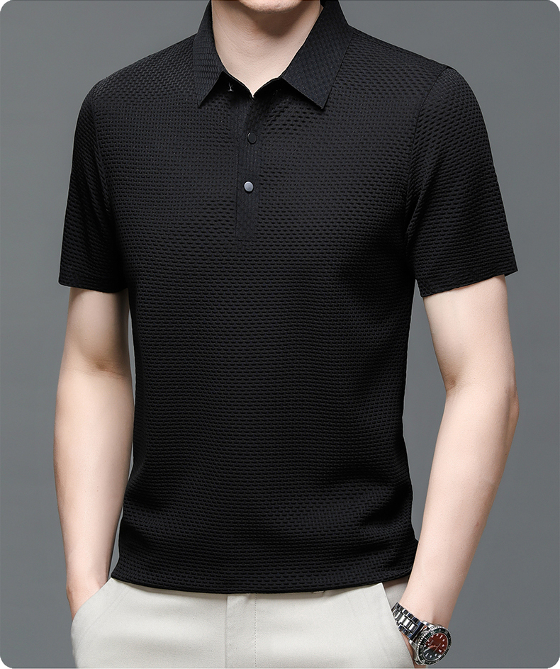 Jannik – Herren Poloshirt Elegant Baumwoll-Mesh Tailliert