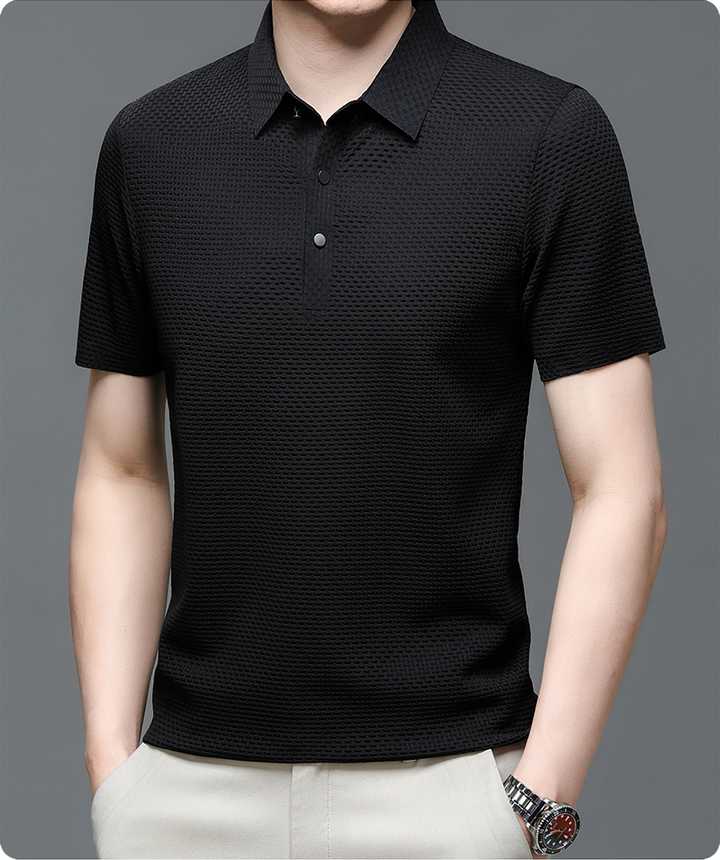 Jannik – Herren Poloshirt Elegant Baumwoll-Mesh Tailliert