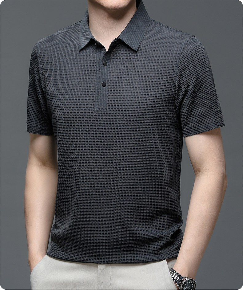 Jannik – Herren Poloshirt Elegant Baumwoll-Mesh Tailliert