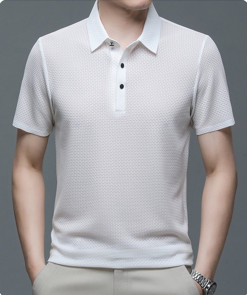 Jannik – Herren Poloshirt Elegant Baumwoll-Mesh Tailliert