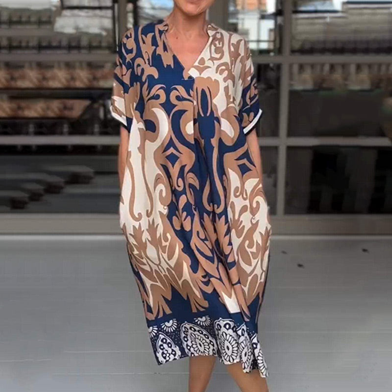 Alessia | Luftiges Midikleid mit V-Ausschnitt